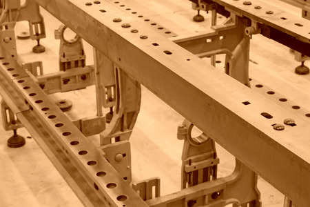 Spinning plant machinery and equipment in a factory