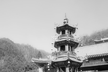 copper incense burner in a temple north chinaの写真素材