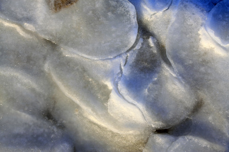 ice and snow natural landscape by the sea, closeup of photo
