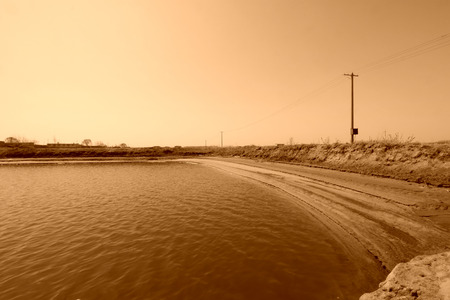 pond scenery in the rural areas, Chinaの写真素材