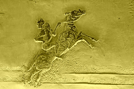 Changsha City, April 12: Carving works in Mawangdui Han Tomb Museum on April 12, 2012, Changsha City, Hunan, Chinaのeditorial素材