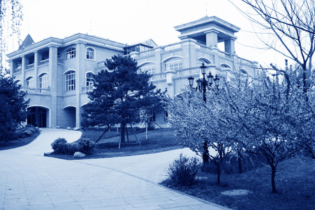 Aries Valley April Villa building Scenery in a park on April 21, 2012, Qian\'an city, Hebei Province, Chinaのeditorial素材