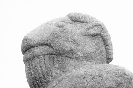 stone carving crafts in a park, north chinaの写真素材