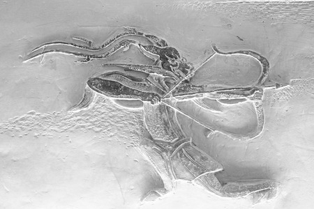 Changsha City, April 12: Carving works in Mawangdui Han Tomb Museum on April 12, 2012, Changsha City, Hunan, Chinaのeditorial素材