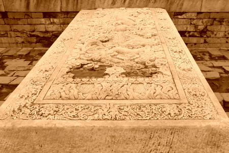 Zunhua, May 13: Stone carvings works in the Eastern Royal Tombs of the Qing Dynasty on May 13, 2012, Zunhua City, Hebei Province, china.のeditorial素材