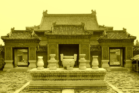 Zunhua, May 13: Tomb passage and Stone carving works landscape architecture, Eastern Royal Tombs of the Qing Dynasty on May 13, 2012, Zunhua City, Hebei Province, china.のeditorial素材