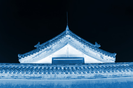 Eaves architecture scenery in the Eastern Royal Tombs of the Qing Dynasty on May 13, 2012, Zunhua City, Hebei Province, china.のeditorial素材