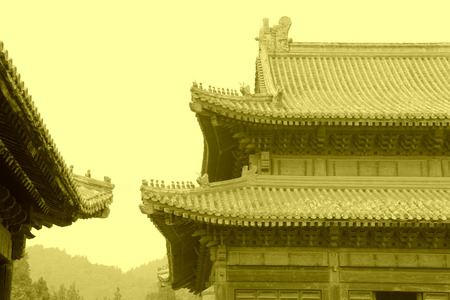 Zunhua, May 13: Eaves architecture scenery in the Eastern Royal Tombs of the Qing Dynasty on May 13, 2012, Zunhua City, Hebei Province, china.のeditorial素材