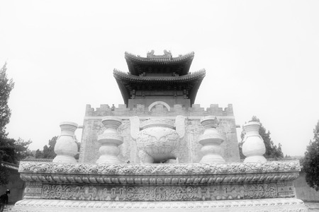Zunhua, May 13: Stone carvings works and building landspace, Eastern Royal Tombs of the Qing Dynasty on May 13, 2012, Zunhua City, Hebei Province, china.のeditorial素材