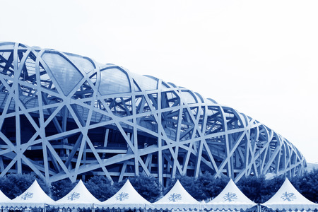 Beijing, June 9: Beijing National Stadium -- the bird's nest landscape architecture on June 9, 2012, beijing, chinaのeditorial素材