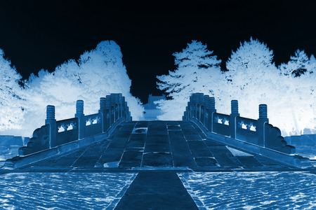 Zunhua, May 13: Bridge landscape architecture in the Eastern Royal Tombs of the Qing Dynasty on May 13, 2012, Zunhua City, Hebei Province, china.のeditorial素材