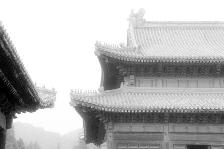 Zunhua, May 13: Eaves architecture scenery in the Eastern Royal Tombs of the Qing Dynasty on May 13, 2012, Zunhua City, Hebei Province, china.のeditorial素材