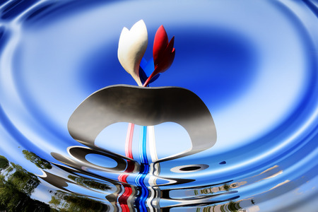 Luannan County, June 15 : Metal sculpture crafts in a park on June 15, 2012, Luannan County, Hebei Province, Chinaのeditorial素材