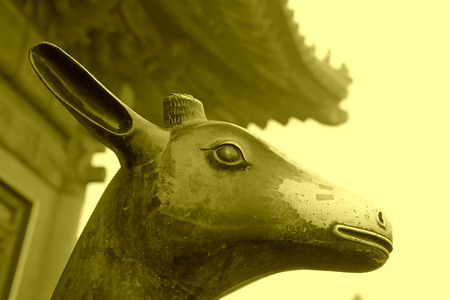 Zunhua, May 13: Copper deer sculpture in the Eastern Royal Tombs of the Qing Dynasty on May 13, 2012, Zunhua City, Hebei Province, china.のeditorial素材