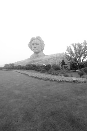 Changsha, April 12: Mao Zedong sculpture in orange Chau Tau on April 12, 2012, Changsha City, Hunan Province, china.のeditorial素材