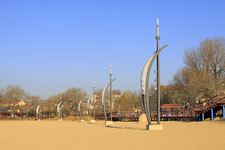 Building facilities in a park, closeup of photoのeditorial素材