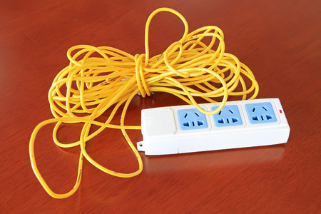 Wire and socket, closeup of photoのeditorial素材