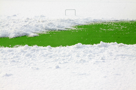 plastic runway in a sports ground in a middle schoolの写真素材