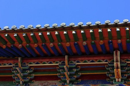 painted wooden structure eaves