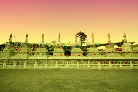 Hohhot City - May 2: Hohhot Buddha Eight Tower landscape architecture, on May 2, 2015, Hohhot, Inner Mongolia autonomous region, Chinaのeditorial素材