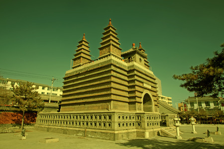 Hohhot City - February 5: Sarira pagoda in the Five Pagoda Temple, on February 5, 2015, Hohhot city, Inner Mongolia autonomous region, Chinaのeditorial素材