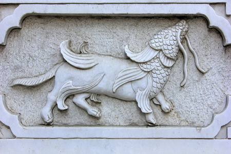 White marble sculpture, closeup of photoの写真素材