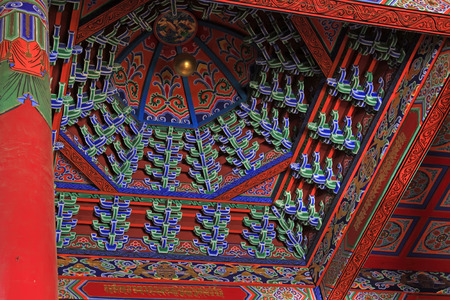 dome structure in a temple, closeup of photoのeditorial素材