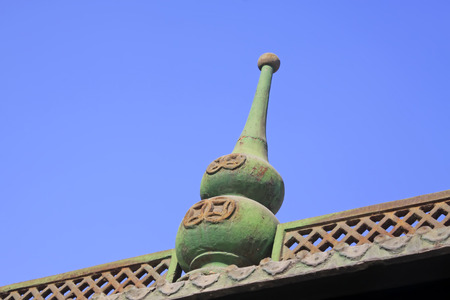 gourd shape in a temple, closeup of photo