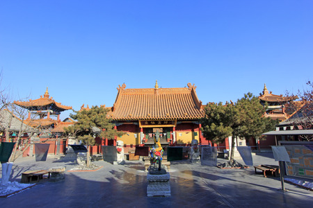 Hohhot City - February 6: hall of heavenly kings in the Dazhao Lamasery, on February 6, 2015, Hohhot city, Inner Mongolia autonomous region, Chinaのeditorial素材