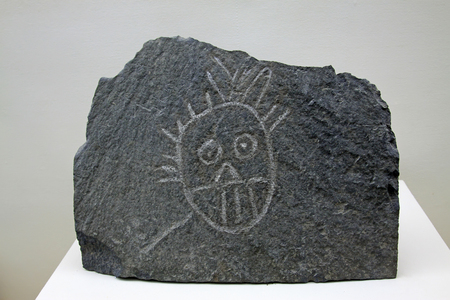 Rock painting works, closeup of photoのeditorial素材