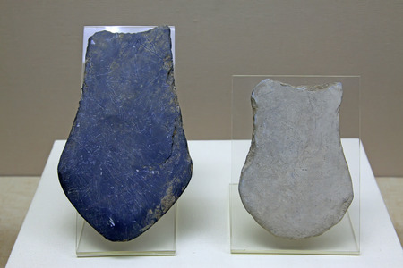 ancient Chinese stone tools, closeup of photoのeditorial素材