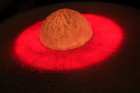 model of core and mantle in a museum, closeup of photoのeditorial素材