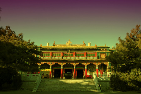 Hohhot City - February 5: Xilituzhao Lamasery Building scenery, on February 5, 2015, Hohhot city, Inner Mongolia autonomous region, Chinaのeditorial素材