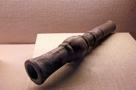 ancient Chinese weapons - bronze cannon, closeup of photoのeditorial素材