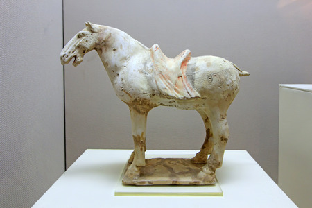 ancient China horse sculpture, closeup of photoのeditorial素材