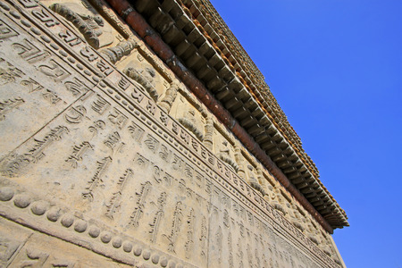 figure of Buddha and scripture in the Five Pagoda Temple, Hohhot city, Inner Mongolia autonomous region, Chinaのeditorial素材