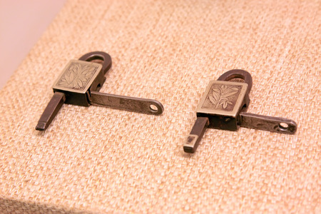 traditional style mongolian locks, closeup of photoの写真素材