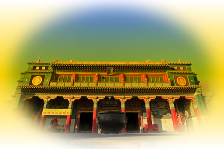 Hohhot City - February 5: Xilituzhao Lamasery Building scenery, on February 5, 2015, Hohhot city, Inner Mongolia autonomous region, Chinaのeditorial素材