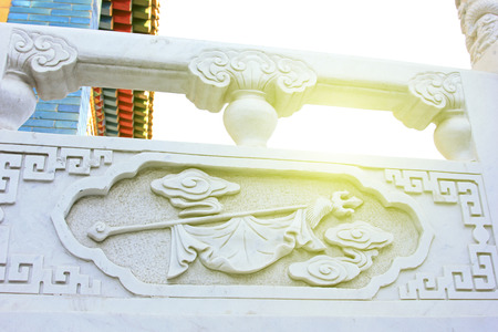 White marble sculpture, closeup of photoの写真素材