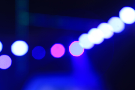 stage lights and fuzzy image, closeup of photoの写真素材