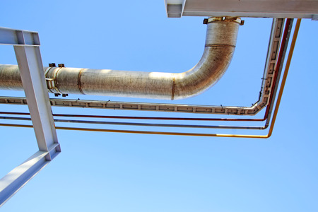 dangling oil pipeline