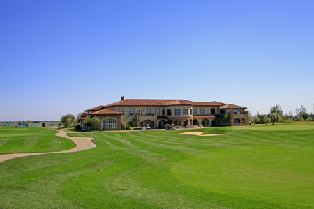 golf facilities and buildings, closeup of photoのeditorial素材