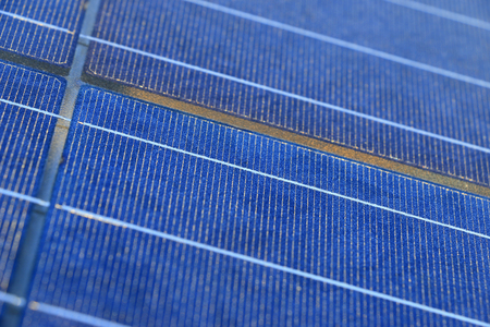 Solar photovoltaic glass, closeup of photo