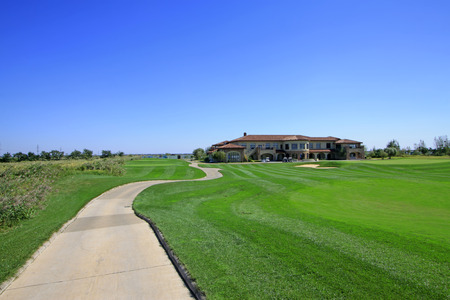 golf facilities and buildings, closeup of photoのeditorial素材