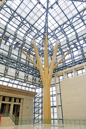 fornix hall at hebei  museum, closeup of photoのeditorial素材