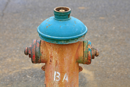 old fire hydrant, closeup of photoのeditorial素材