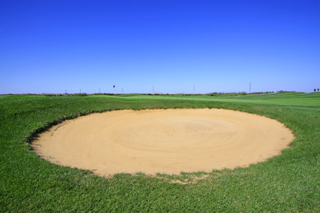 golf course landscape, closeup of photoの写真素材