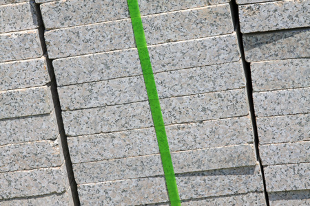 marble stone plank in a construction site, closeup of photoの写真素材