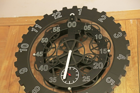 Clock dial, closeup of photo