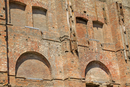 Old bricks wallの写真素材